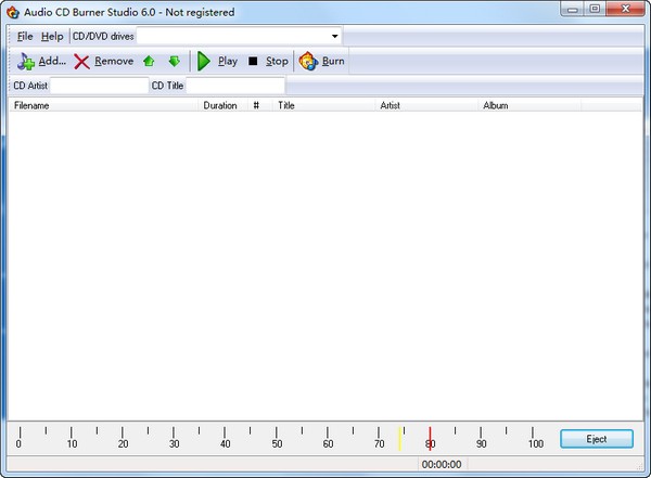 Audio CD Burner Studio截图