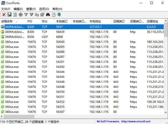 CurrPorts截图