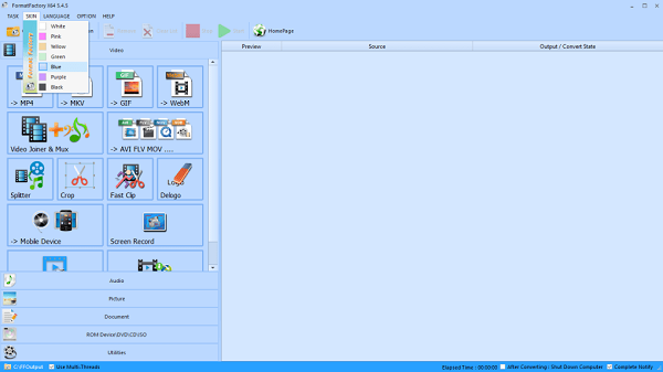 format factory截图