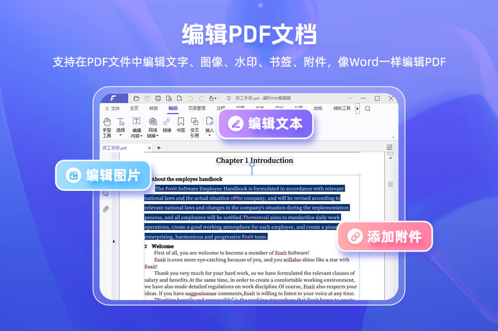 福昕PDF编辑器Foxit PDF Editor截图