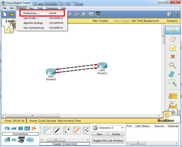 cisco packet tracer截图