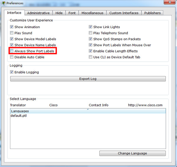 cisco packet tracer截图