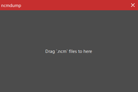 ncmdump(网易云ncm格式转换器)截图