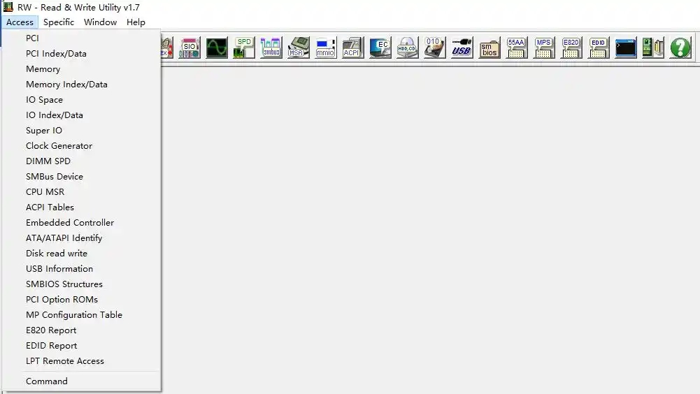 RWEverything(硬件信息读取工具)截图