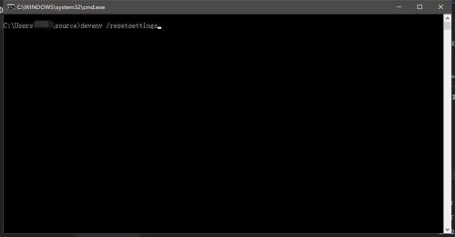 Microsoft Visual Studio 2017恢复默认设置