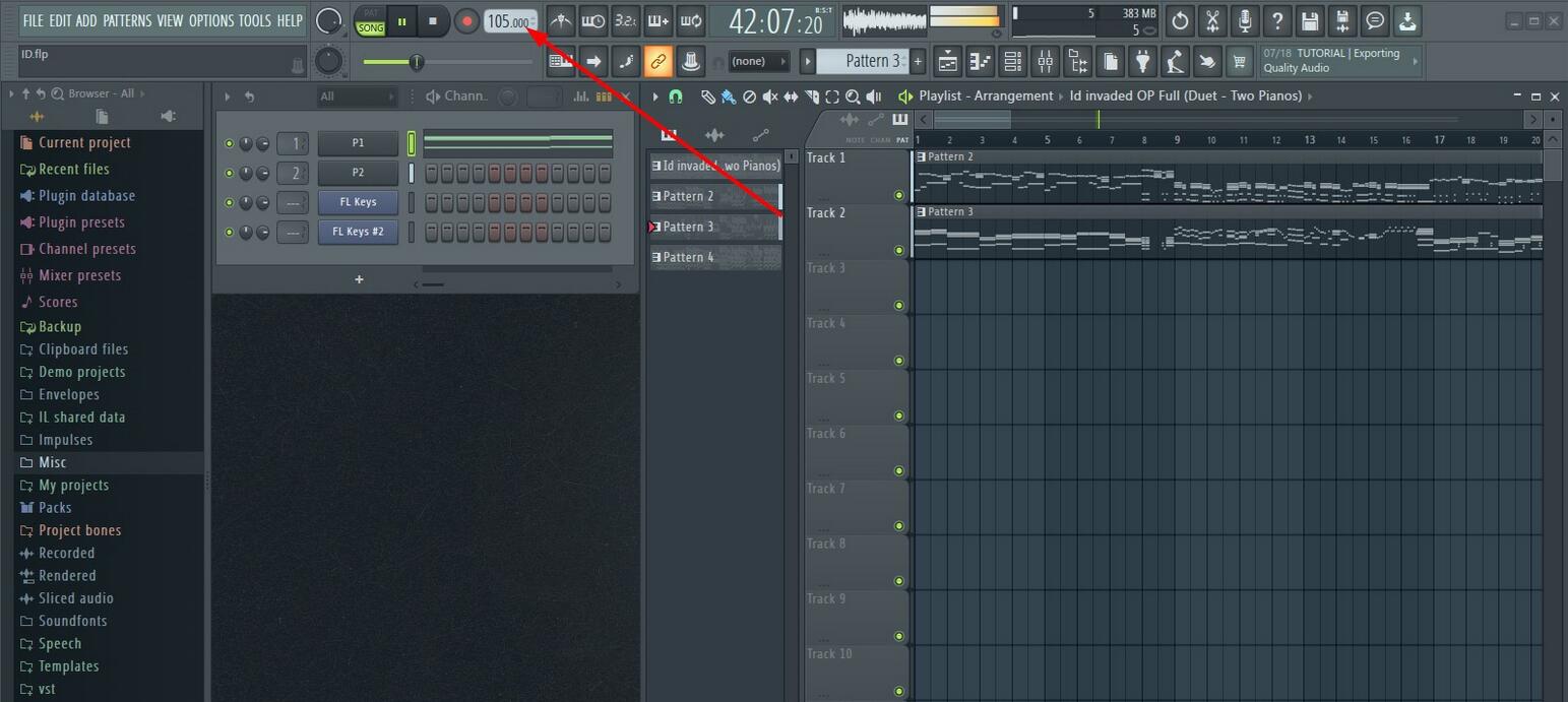 FLstudio怎么设置节拍