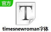 timesnewroman字体段首LOGO